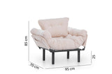 Fauteuil Nitta Single Crème