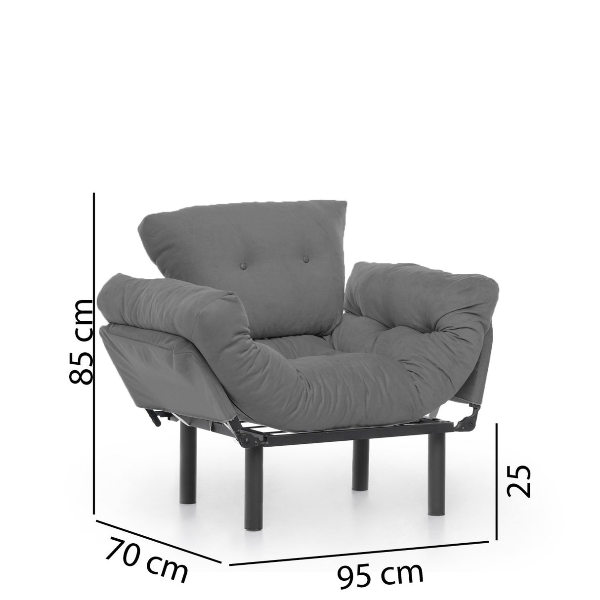 Fauteuil Nitta Single Grijs