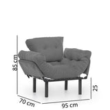 Fauteuil Nitta Single Grijs