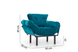 Fauteuil Nitta Single Petrol Groen