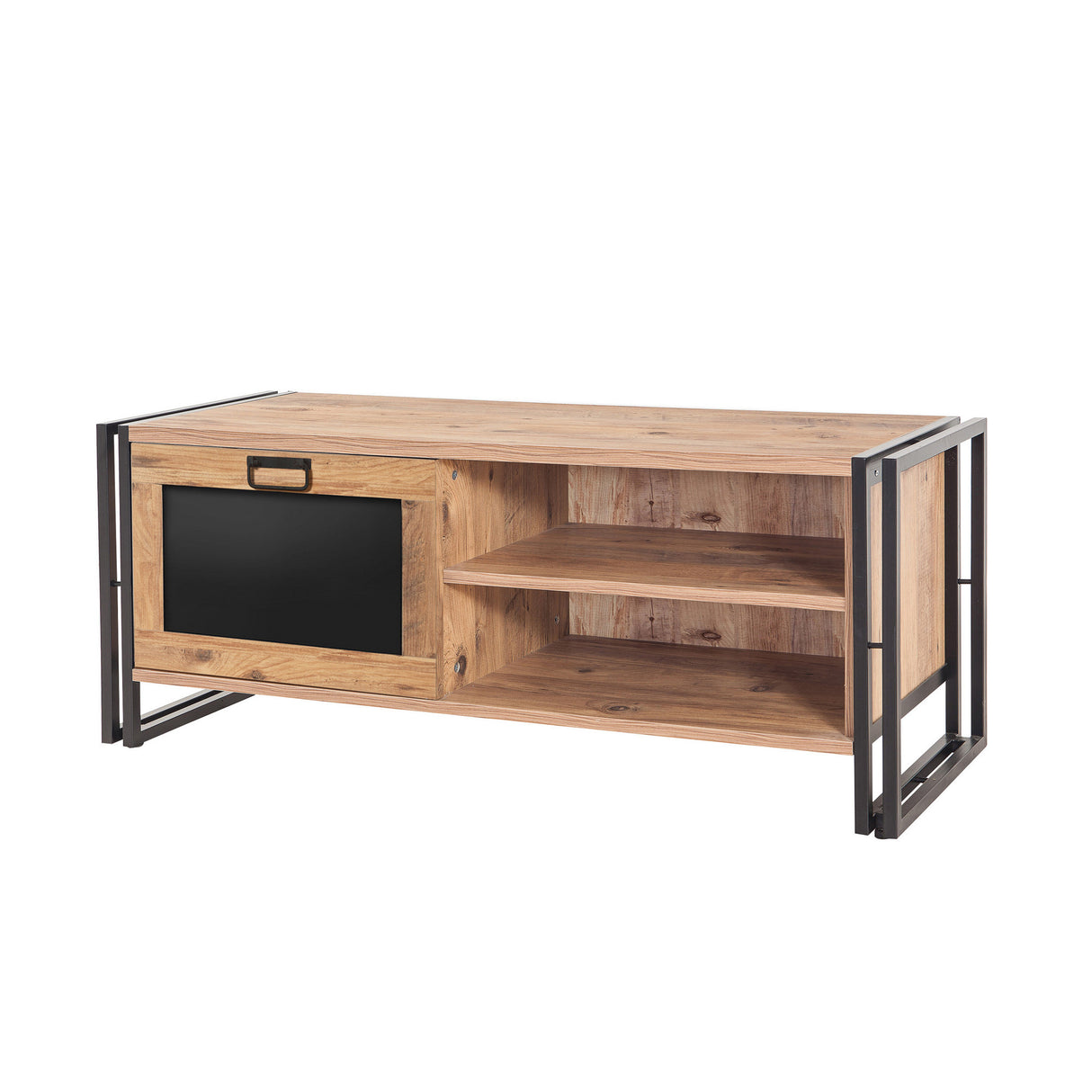 TV Meubel Arcas Atlantisch Dennenhout Zwart Melamine 130x50x45 cm