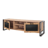 TV Meubel Arcas Atlantisch Dennenhout Zwart Melamine 180x50x45 cm