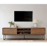 TV Meubel Rodez Walnoot Zwart Melamine 180x50x40 cm