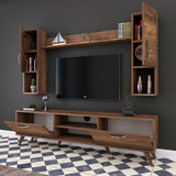 TV Meubel Set Alta Walnoot Melamine 180x48,6x35 cm