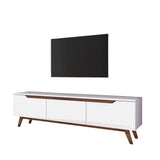 TV Meubel Osiris Wit Donker Walnoot Melamine 180x48,6x35 cm