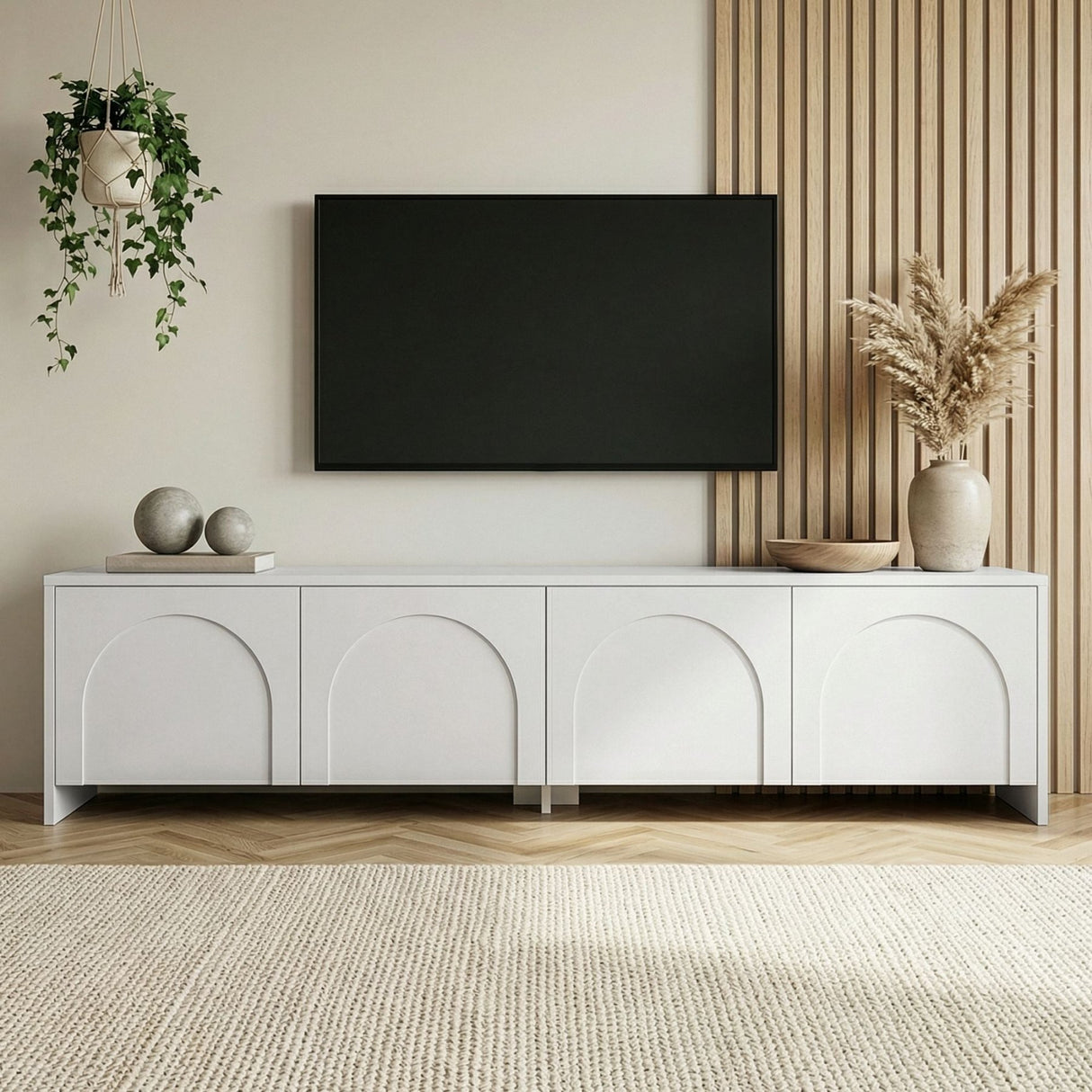 Aurelia tv-meubel wit 180 cm Gemelamineerd hout