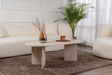 Ovale salontafel travertin melamine - Japandi -  119x60 cm - Sota