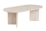 Ovale salontafel travertin melamine - Japandi -  119x60 cm - Sota
