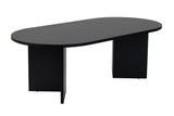 Ovale Salontafel Zwart Houtlook Sabla - 119x60