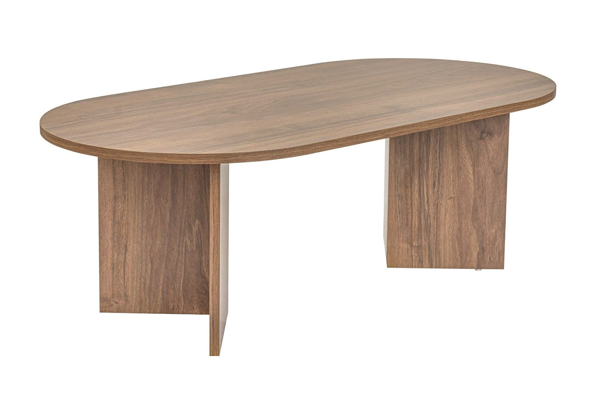 Ovale salontafel walnoot melamine - Japandi -  119x60 cm - Sota