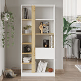 Boekenkast Thule Eik Wit Melamine 75,6x160x25 cm