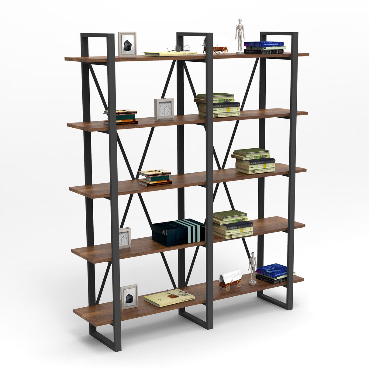 Boekenkast Tundra Walnoot Melamine 154,8x180x34 cm