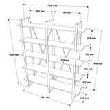 Boekenkast Tundra Walnoot Melamine 154,8x180x34 cm