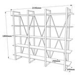 Boekenkast Lyra Atlantisch Dennenhout Melamine 219,6x180x34 cm