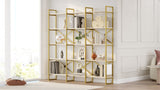 Boekenkast Valdis Marmer Wit Goud Melamine 170x175x30 cm