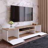 TV Meubel Salerno Atlantisch Dennenhout Wit Melamine 180x44,6x44,5 cm