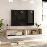 TV Meubel Turin Atlantisch Dennenhout Wit Melamine 180x29,6x31,6 cm