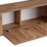 Nexus tv-meubel eikenlook met zwart 180 cm Atlantic Pine eikenlook en zwart Melamine gecoat houtcomposiet