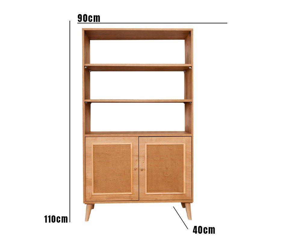 Boekenkast Jut Eik Beukenhout 40x110x90 cm