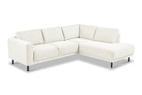 Moderne 3-zits Hoekbank Rechts Beige Stof Aniko met Lounger 240x197x78 cm