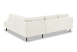 Moderne 3-zits Hoekbank Rechts Beige Stof Aniko met Lounger 240x197x78 cm