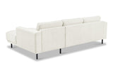 Moderne Hoekbank Rechts Beige Stof Aniko met Chaise Longue 238x142x78 cm