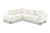 Moderne 3-zits Hoekbank Links Beige Stof Aniko met Lounger 240x197x78 cm