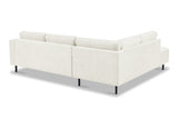 Moderne 3-zits Hoekbank Links Beige Stof Aniko met Lounger 240x197x78 cm