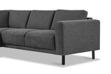 Moderne 3-zits hoekbank met Lounger Antraciet Stof Aniko links 240x197x78 cm