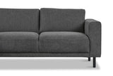 Moderne 3-zits hoekbank met Lounger Antraciet Stof Aniko links 240x197x78 cm