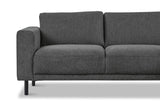 Moderne 3-zits hoekbank met Lounger Antraciet Stof Aniko rechts 240x197x78 cm