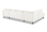 Moderne U-Bank Hoekbank Links Beige Stof Aniko 310x197x78 cm