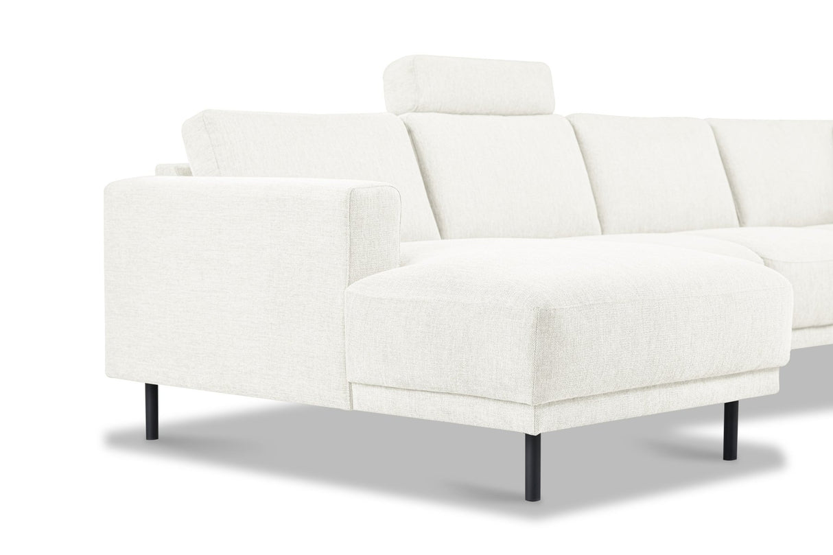 Banken - Hoofdsteun beige bankstel stof - Aniko - Dimehouse