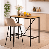 Bartafel Walnoot melamine - 90 x 48 cm - 92 cm hoog - North