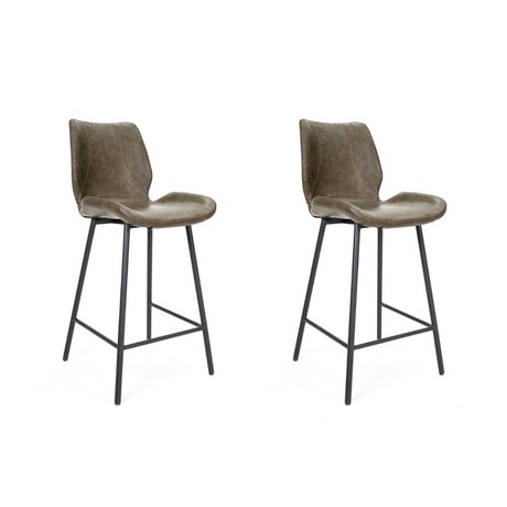 Bar stools set of 2 industrial beau