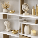 Boekenkast Blok Wit Walnoot Melamine 60x165x19,5 cm