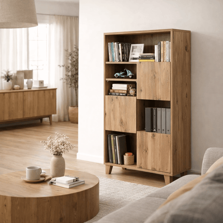Boekenkast Marina Flora Atlantisch Dennenhout Melamine 80x155x36 cm
