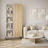 Boekenkast Jedda Wit Eik Melamine 79x190x32 cm