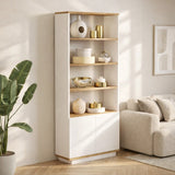 Boekenkast Nautica Atlantisch Dennenhout Wit Melamine 75x168,3x26,8 cm