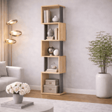 Boekenkast Piri Sonoma Eik Antraciet Melamine 35x161x30 cm