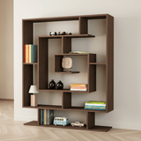 Boekenkast Sarmasik Wengé Bruin Melamine 124,8x149,4x22 cm