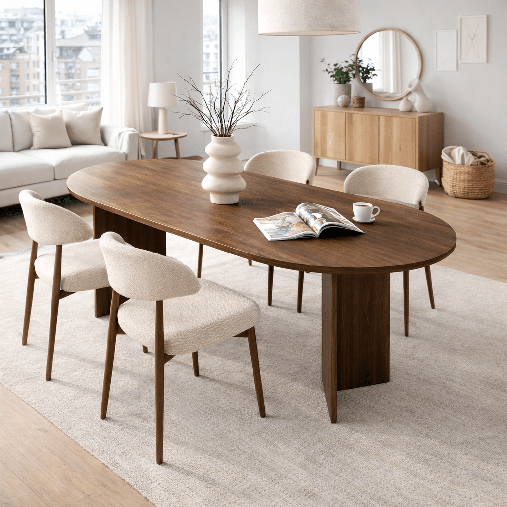 Sablin Eettafel Walnoot 180x89,5x75 cm Walnut Melamine