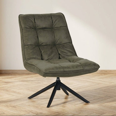 Draaifauteuil Yuki Groen Eco-leer 360° Draaibaar sfeerfoto in modern interieur
