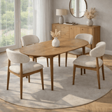 Eettafel Eiken Melamine uitschuifbaar 100-130 cm - Vienna