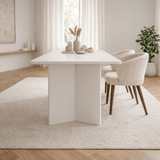Eettafel Wit Melamine rechthoekig 180x89,5x75 cm - Linova