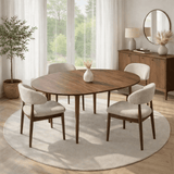 Eettafel Walnoot Melamine uitschuifbaar 100-130 cm - Vienna