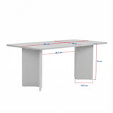 Eettafel Zwart Melamine rechthoekig 180x89,5x75 cm - Linova