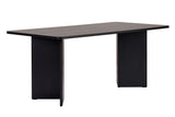 Eettafel Zwart Melamine rechthoekig 180x89,5x75 cm - Linova