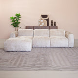 Banken-Hoekbank beige chenille stof - 292x170 cm - Shane - links-Dimehouse