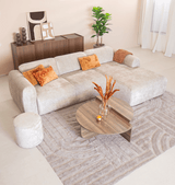 Banken-Hoekbank beige chenille stof - 292x170 cm - Shane - rechts-Dimehouse